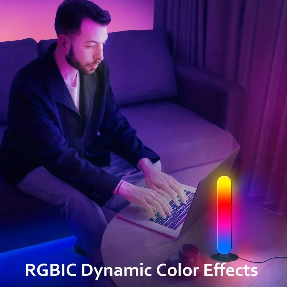 2pcs RGB Led Light Bar Music Rhythm Lights for  Gaming Room Tv and Party Decoration Sync with Music Rgb Desk Lamp