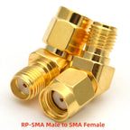 100PCS/Lot Wholesale SMA Male to SMA Female Adapter 135 Degree 45 Bevel Connector RP-SMA to RP SMA for WIFI Race Goggle Antenna
