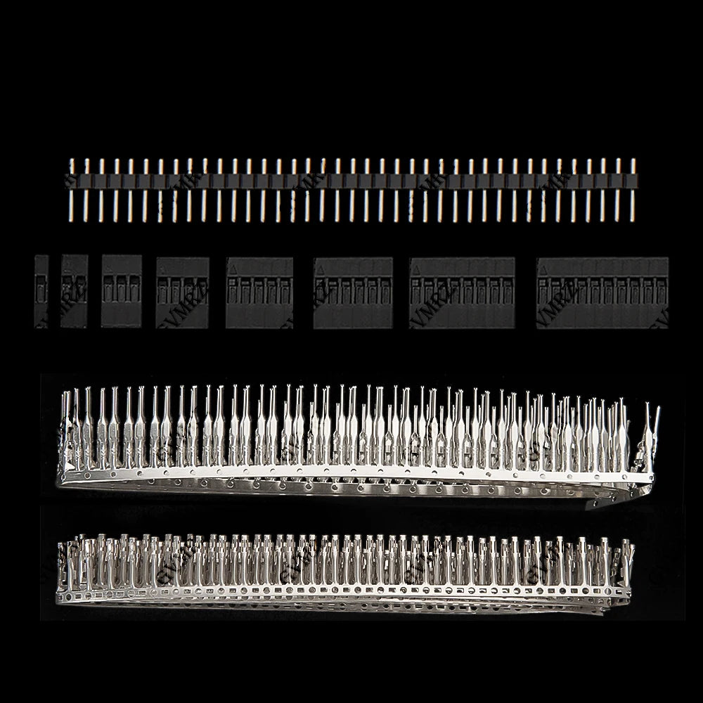 1450PCS 1P~10P DuPont Shell Kit 2.54mm with Pin Header DuPont Male Female Connector Shell Kit single row needles 40Pin 2P 3P 4P
