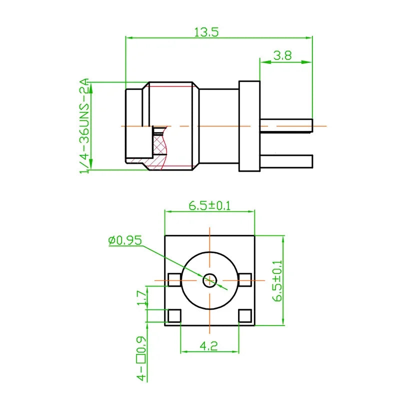 5Pcs SMA Female Jack Male Plug 1.6mm Adapter Solder Edge PCB Straight Angle Mount RF Copper Connector Plug Socket