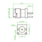 5Pcs SMA Female Jack Male Plug 1.6mm Adapter Solder Edge PCB Straight Angle Mount RF Copper Connector Plug Socket