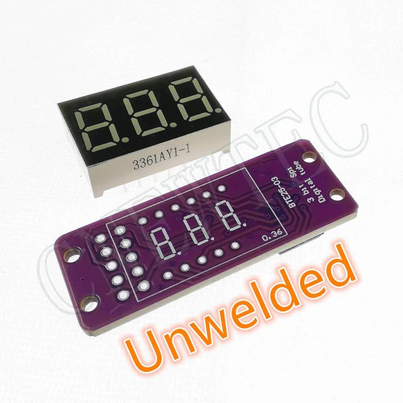 MAX7219 0.36 Inch 3 Bits Digital LED Display 7 Segment Module Unwelded 6 Color Available for Arduino STM32 STC AVR ESP32