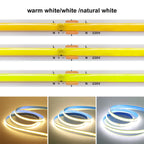 5M 10M 20M 50M/Roll COB Strip AC 220V 240Leds/M IP20 3000K 4000K 6000K Driver Build In Home Decor Flexible Ribbon Rope LED Light