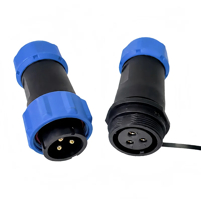 SP20 IP68 Waterproof Aviation Connector 2/3/4/5/6/7/9/12 Pin Male Female Inline Cable Plug Socket for Marine Outdoor Industrial