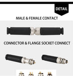 Cloweit M8 Sensor Connector Waterproof Male&Female Plug Straight Angle Screw Threaded Coupling 3pin 4p Panel Mount Flange Socket