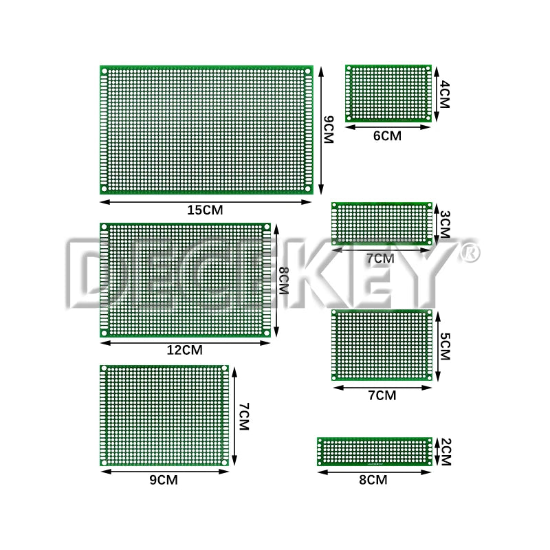 Double side PCB 2.54mm FR-4 7x9 6x8 5x7 4x6 3x7 2X8 12x8cm 9x15cm DIY Universal printed circuit PCB board protoboard 6*8 5*7