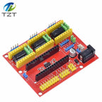 DIYTZT 1/3PCS New CNC Shield V4 Engraving Machine / 3D Printer / A4988 Driver Expansion Board for arduino DIY KIT