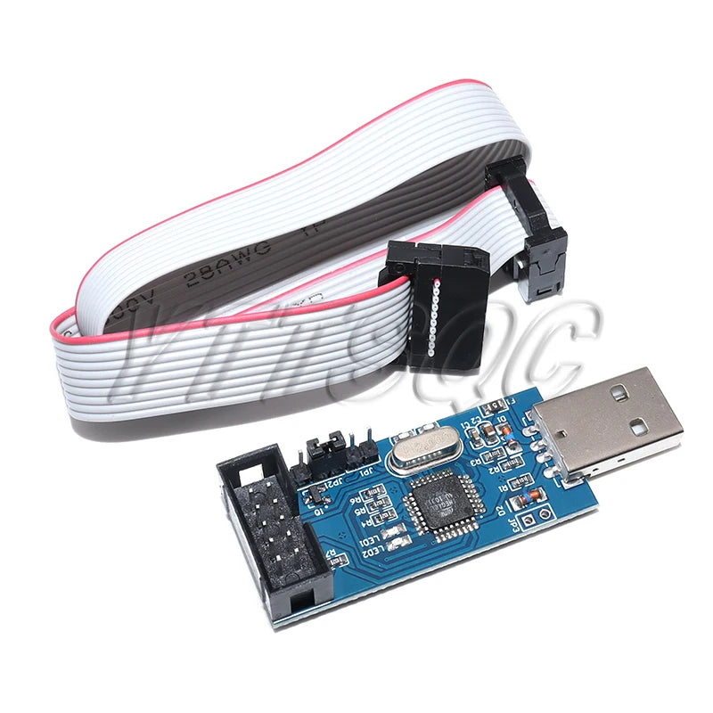 USBASP USBISP AVR Programmer USB ISP USB ASP ATMEGA8 ATMEGA128 Support Win7 64K 10Pin To 6 Pin Adapter Board USBISP