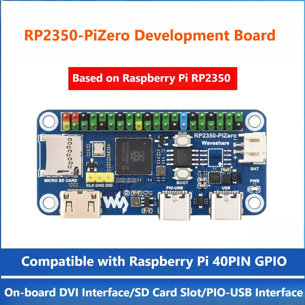Raspberry Pi RP2350 Development Board Dual Core Processor 40Pin GPIO Compatible with Pi Zero Direct Replacement for DIY Projects