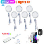 1 2 3 5 6 8 Lihgts RGB LED Cabinet Light 12V WiFi Bluetooth 24Key 44Key Remote Control Power Kit for Kitchen Wardrobe Lighting