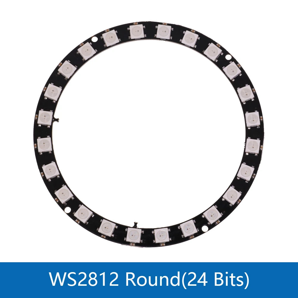 5V 1Bit 3 4Bit 7 8Bit 9 12Bit 16Bit 24Bit 32Bit 64 Bits WS2812 5050 RGB LED Ring Lamp Light + Integrated Drivers For Arduino Diy