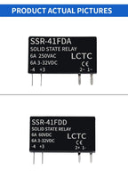 LCTC Solid State Relay Slim Relay SSR Non-contact DC To AC DC To DC SSR-41FDA SSR-41FDD DIN Rail Relay 6A