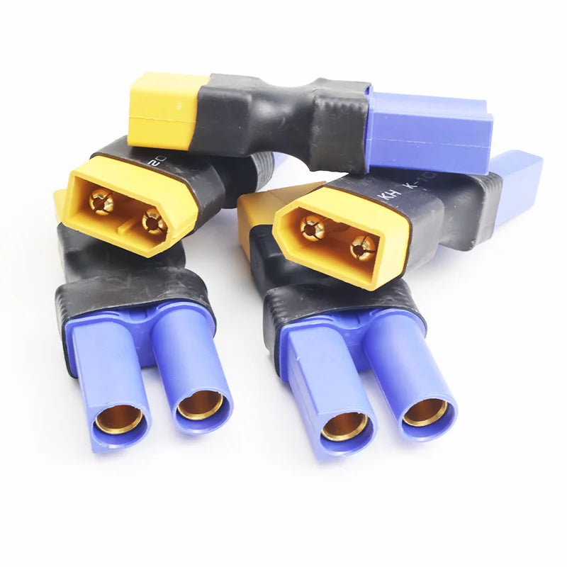 5Pcs Adapter XT60 To XT30 XT90 EC5 TRX T Female To Male Plug Deans Connectors Plug RC Helicopter Quadcopter Lipo Battery Control