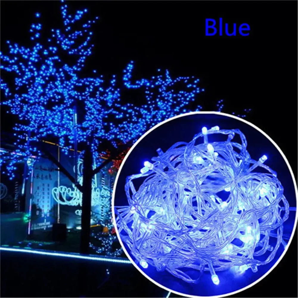 Holiday Outdoor 100 LED String Lights 10M 220V 110V Christmas Xmas Wedding Party Decorations Garland Lighting Christmas light