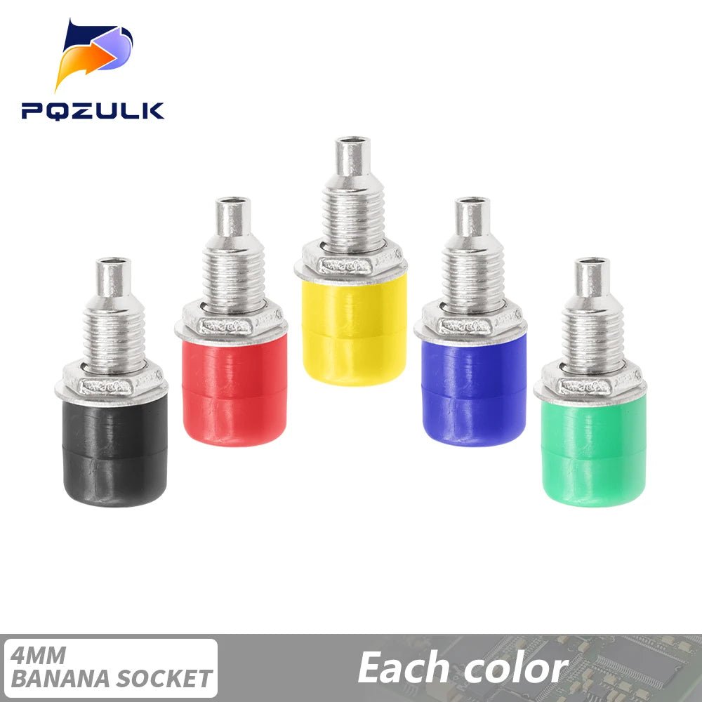 10PCS 4mm Banana Socket Binding Post Nut Banana Plug Jack Electrical Connector Terminal Test Hole DIY Parts Tools
