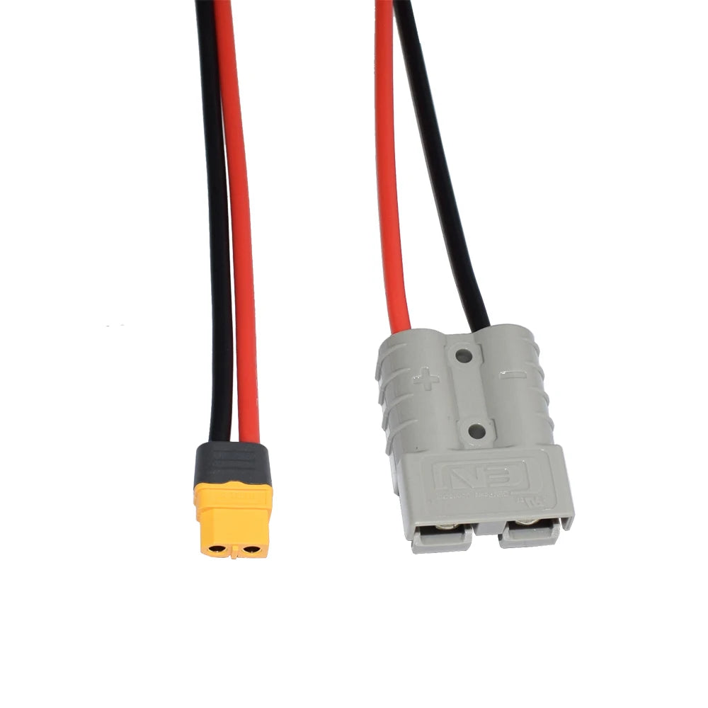High Quality Gray FOR For Anderson to XT60 Adapter Cable for Portable Power Station 50AMP 600V 12AWG 30cm XT60 Connector