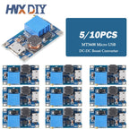 5/10pcs MT3608 DC-DC Step Up Converter Booster 3608 Type-C Power Supply Module Boost Step-up Board MAX output 28V 2A Micro USB