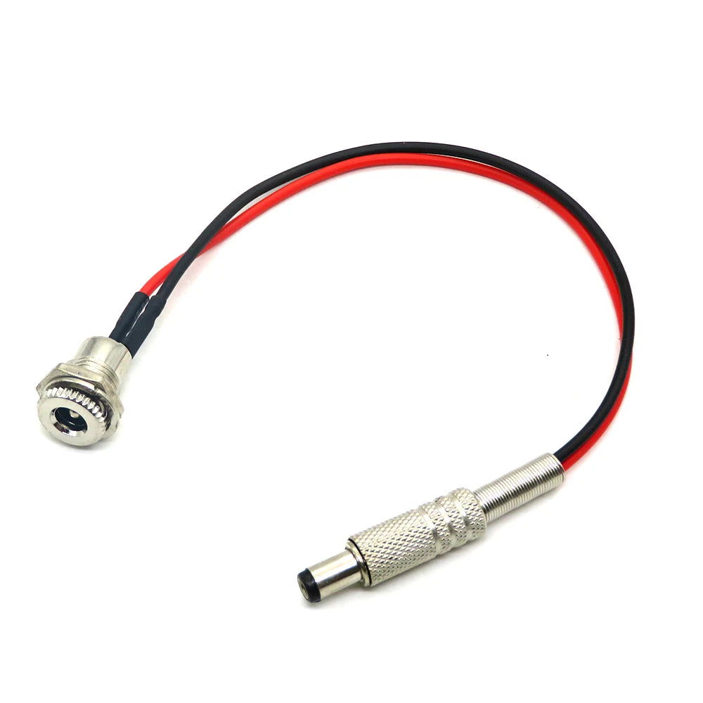 DC099 5.5 x 2.1mm  5.5 x 2.5mm DC Power Socket Threaded Female Connector Adapter With 20AWG Cable Wires DC-099 10CM 20CM