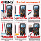 ANENG SZ06 Multimeter 2000 Diode Ohm Professional Smart Mini Multimetro Counts Digital AC/DC Voltage DC Current Tester Tools