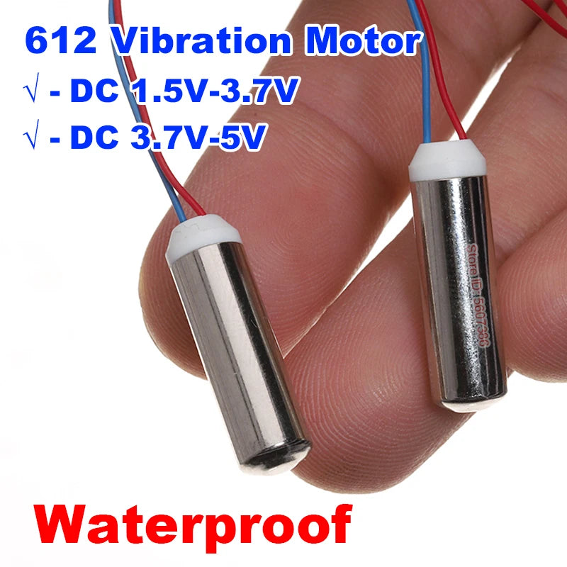 Waterproof Mini 612 Vibration Motor Micro 6*12mm Vibrator DC1.5V 3.7V 5V Coreless Vibrator Toy Massager