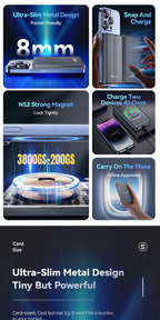 Essager Thin Wireless Power Bank Magnetic 20W 5000mAh Portable Fast Charging External Battery for Magsafe For iPhone 17 16 15 14