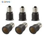 6pcs E12 To E14 LED Chandelier Lamp Socket Converter, US to EU Candle Candelabra LED CFL Bulb Base Holder Adapter
