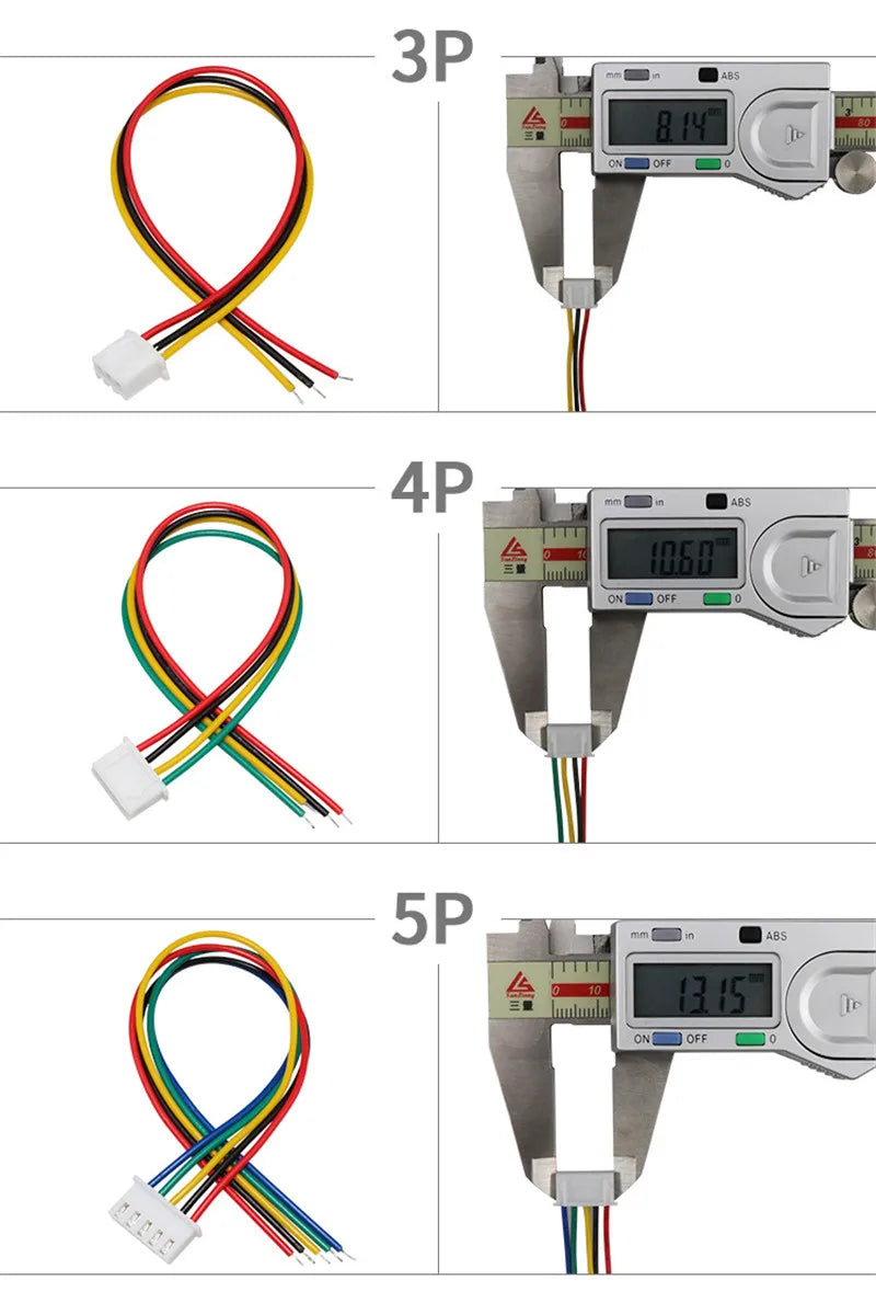 10PCS 1.0 1.25 1.5 2.0 2.54 SH/JST/ZH/PH/XH 1.0MM 1.25MM 1.5MM 2.0MM  2.54MM 2PIN/3/4/5/6/7/10P Female Plug Connector With Wire