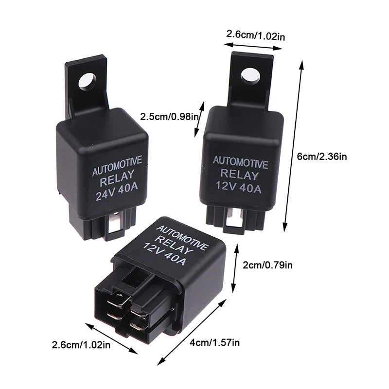 1Pc Car Relay 12V 24V 40A 40 AMP Car Automotive Van Boat Bike 4 Pin SPST Alarm Relay Auto Replacement Parts