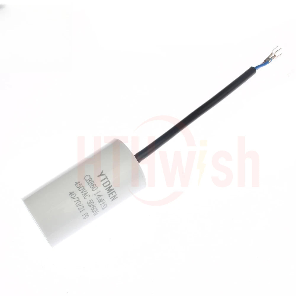 1pc CBB60 Motor Run Capacitors 5% for Washing Machine 450V 3UF 4UF 5UF 6UF 8UF 10UF 12UF 15UF 18UF 20U 450VAC Starting Capacitor