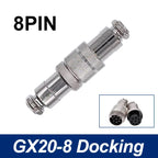 GX20 Docking Type Aviation Plug Socket 2 Pin to 15 Pin Male Female Butt Joint Circular Connector Inline Cable Wire Connector