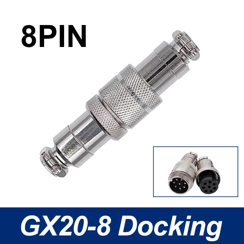GX20 Docking Type Aviation Plug Socket 2 Pin to 15 Pin Male Female Butt Joint Circular Connector Inline Cable Wire Connector