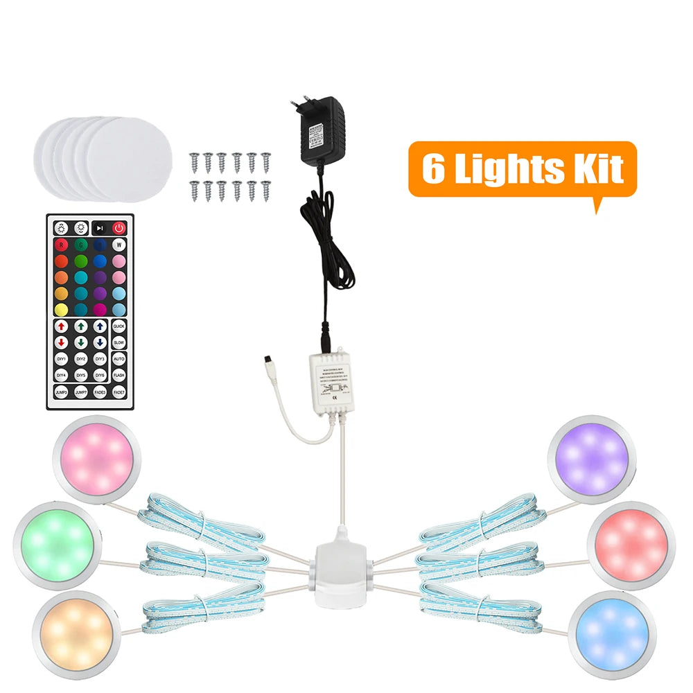 1 2 3 5 6 8 Lihgts RGB LED Cabinet Light 12V WiFi Bluetooth 24Key 44Key Remote Control Power Kit for Kitchen Wardrobe Lighting