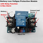 30A Relay 12V/24V Battery Low Voltage Turn Off Anti-over Discharge Controller Protection Delay Switch Alarm Module