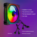 This ARGB Cooling Fan Kit Includes Five 120mm Cooling Fans and a PWM ARGB 2-in-1 Hub, Suitable for Computer Cases (Forward Fan)