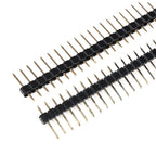 10Pcs 2.54mm Pin Header Single Row Straight Copper Needle Gold Plating 1 * 40Pin 1X40P Length 11.4/13/15/17/19/ 21/23/25/30/40mm