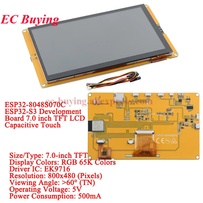 ESP32 S3 for Arduino LVGL WiFi Ble Development Board 2.4 2.8 3.2 3.5 4.3 5 7.0 inch 240*320 Display Screen LCD TFT Module Touch
