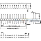 20pcs 1.27mm Low Short Profile Double Row DIP PH1.0mm Male Female Header PH2.0 2x4/5/6/7/8/10/12/32/50P Thin PCB SOIC Pin Header