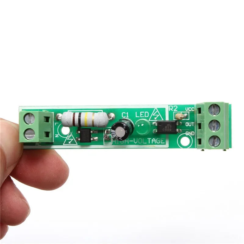 1-Bit AC 220V Optocoupler Isolation Module Voltage Sensing Board Adaptive 3-5V for PLC Isolamento Fotoaccoppiatore With Rail Die