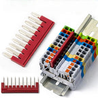 2/3/4/5/10 Seats Terminal Strip Jumper Plug-in Fixed Bridge PT ST UT DIN Rail Terminal Blocks center connection bar Accessories