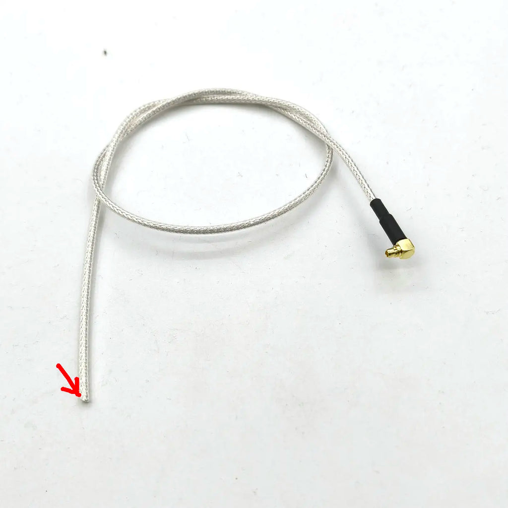 White Cable RG316 for MMCX Male Plug Pigtail Adapter