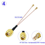 1PCS RG178 SMA Female to 2*IPX-1 Female Connector Y Splitter SMA to IPX Cable Pigtail RF Coaxial WIFI Antenna Extension Jumper