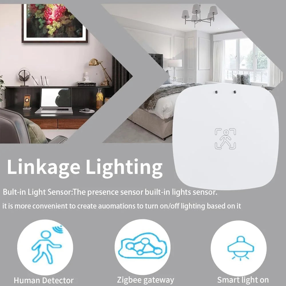 Haozee Tuya WiFi /Zigbee Human Presence Detector Smart Human Body PIR Sensor Radar Detector Microwave Motion Sensors