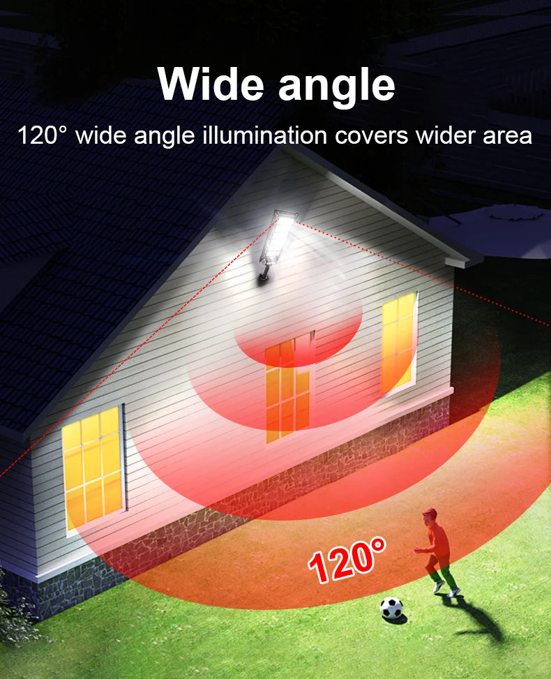 12000W Solar Lights Commercial LED Outdoor Dusk To Dawn Solar Street Lamp Waterproof Backyard Garden Security Lighting IR Sensor