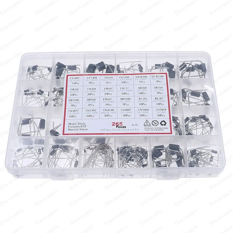 265pcs 24Value Fast Switching Schottky Diode Assorted Kit