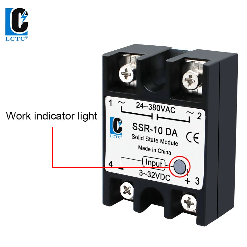 LCTC1PCS Single-phase Solid State Relay  DC to AC AC to AC DC to DC  Zero-crossing SSR 10A25A40A50A60A80A100A