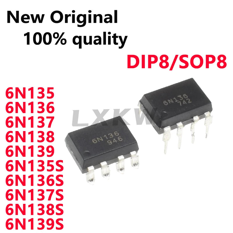 10/PCS New Original 6N135 6N136 6N137 6N138 6N139 DIP 6N135S 6N136S 6N137S 6N138S 6N139S SOP Optocoupler chip In Stock