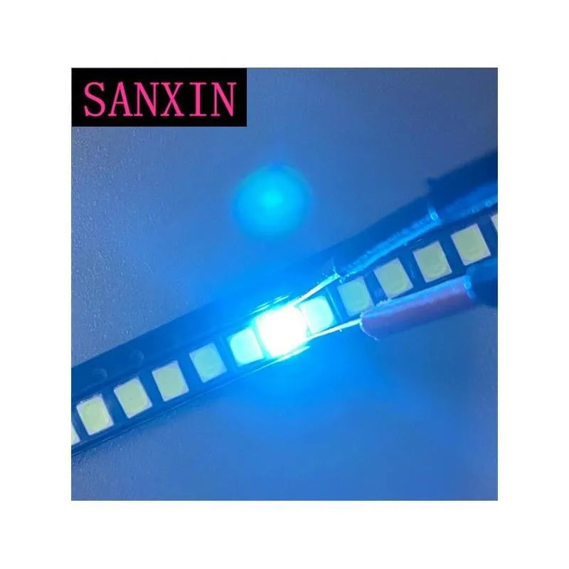 MX 100pcs 5050 1206 2835 3528 0402 0603 0805 3014 4014  Ice Blue SMD LED Diode High Brightness Lighting Bead for DIY Projects