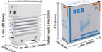 LCTC DIN Rail Mounted Relay SSR Slim Solid State Relay With Heat Sink DC Control AC 10A 25A 40A 50A 60A 80A Industrial Relay