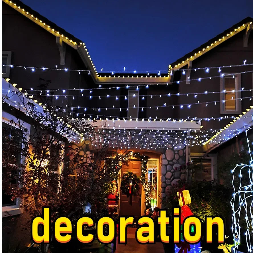 20m 10m Remote Control 8 Function LED Fairy Lights USB String Lights Christmas Garland New Year Wedding Party Garden Decoration
