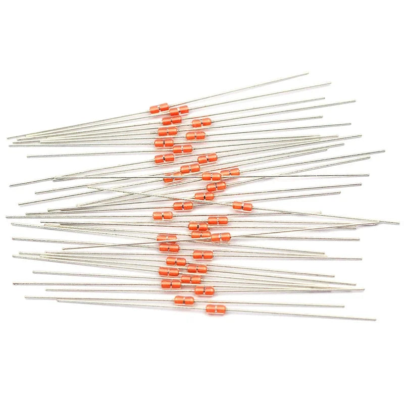 20Pcs Glass Sealed Thermistor Resistor NTC MF58 3950 B 5% 5K 10K 15K 50K 100K 200K 500K Ohm Induction Cooker Temperature Sensor